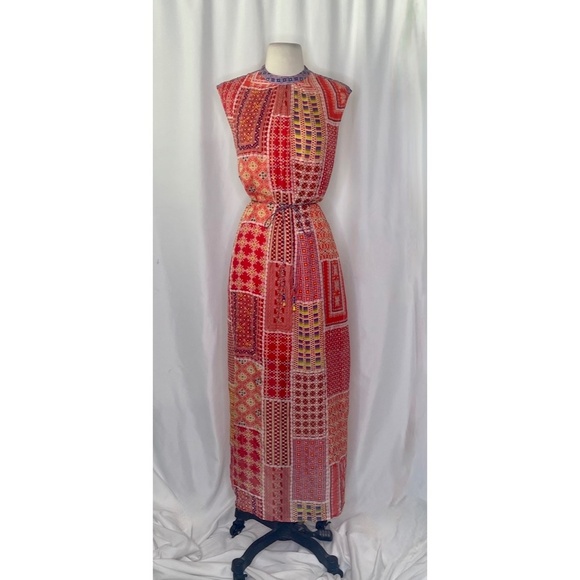 Anthropologie TANVI KEDIA Embroidered Beaded Sol Dress Maxi Bohemian Boho Small - Picture 3 of 16